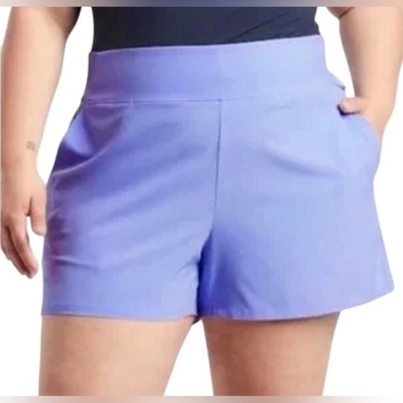 NWT Athleta Women's Plus Size 20 Brooklyn Shorts Victorian Periwinkle Active 2X - Picture 2 of 16